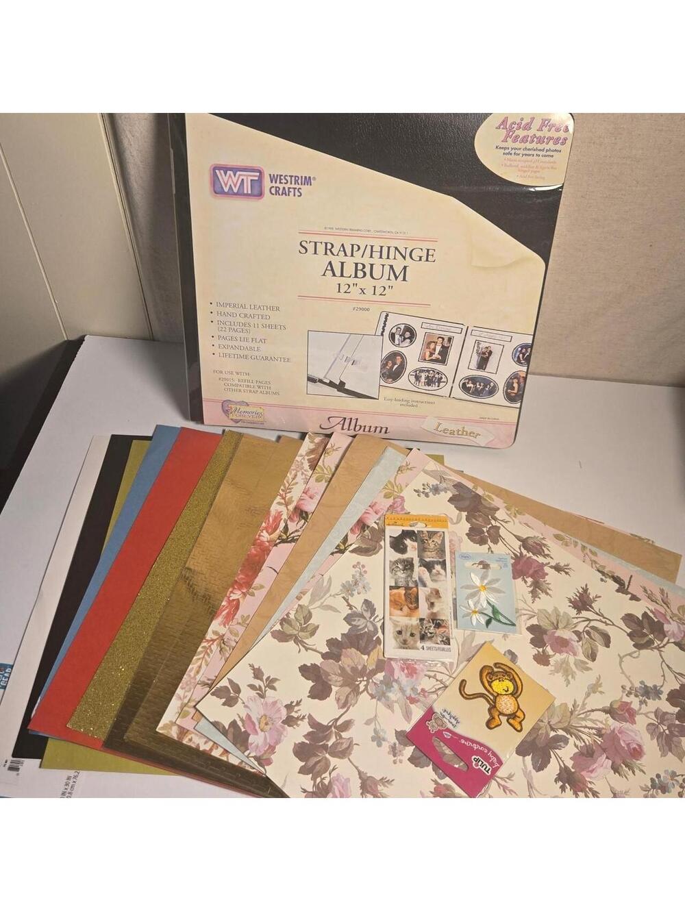 scrapbooking bundle 12X12 with paper , appliques book and more